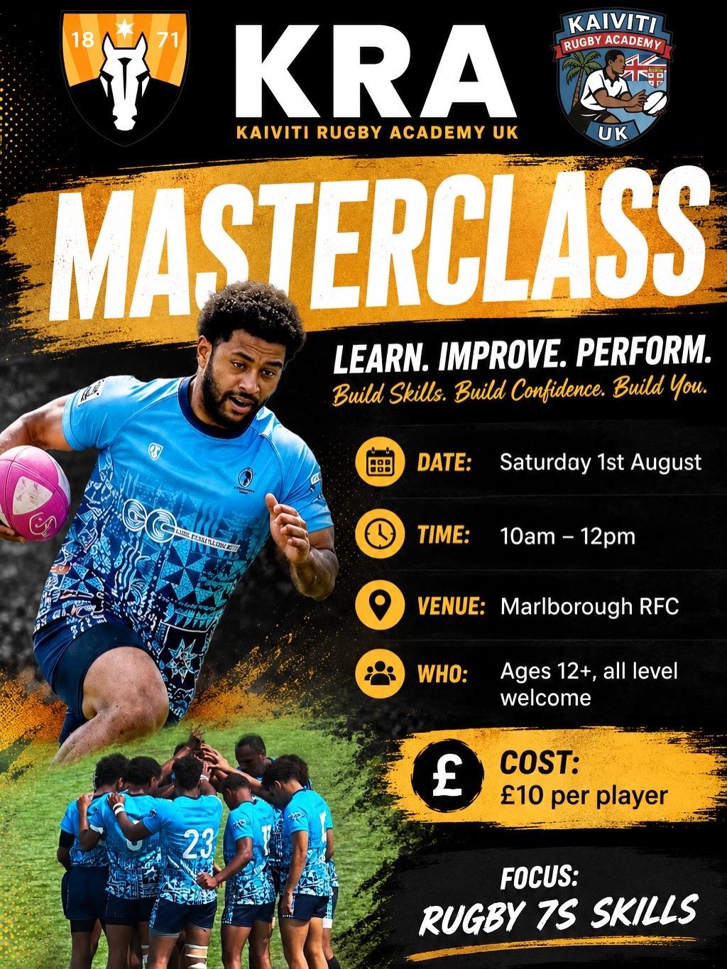 KRA Rugby Masterclass at Marlborough Rugby Club - SN8 1DL
